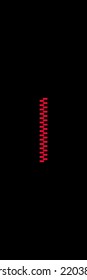 Small zipper on black background