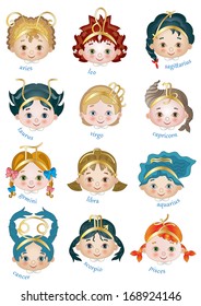 Small Zodiac on White Background
