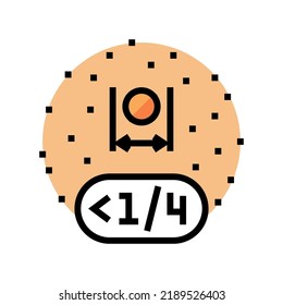 smaller 1 4 inch mole color icon vector. smaller 1 4 inch mole sign. isolated symbol illustration