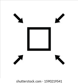 Smaller icon. Resize vector icon. Reduce flat sign design. Minimize symbol pictogram