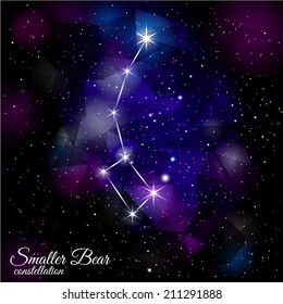 Smaller (Little) Bear Constellation. True star and nebulosity positions. Smartly layered. Mask was used.