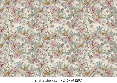 smallest flowers seamless pattern , cute design for all over print