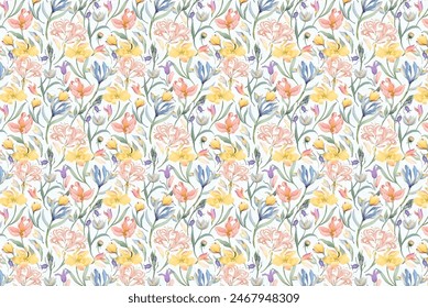 smallest flowers seamless pattern , cute design for all over print
