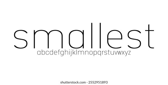 Fuentes de alfabeto tipografía de Tecnología Pequeña con estilo audaz. Ilustración vectorial y fuente tecnológica. Abstractas minimalista deportivo moderno, simple, moderno, digital, futuro alfabeto creativo.
