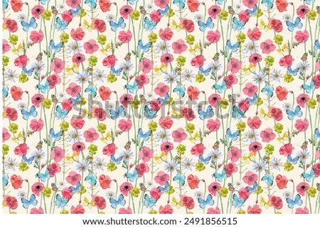 smalllest flower pattern for textiles design.in a vector form