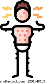 smallpox isolated design element stock illustration. Vector on a white background