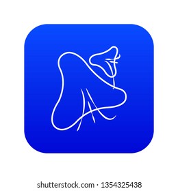 Smallpox virus icon blue vector isolated on white background