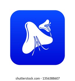 Smallpox virus icon blue vector isolated on white background