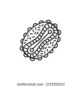 Icono de virus Smallpox. Ilustración vectorial negra de alta calidad.
