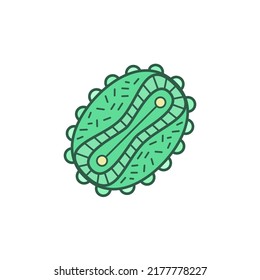 Smallpox virus icon. High quality coloured vector illustration.