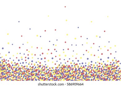 Smalls Balls Spread Over the Bottom of White Background.Colorful Abstract  Background Vector Illustration.