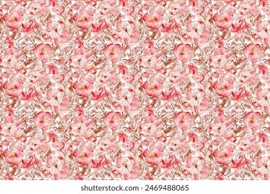 small-scale flower. Millefleurs. Liberty style. Floral seamless background for textile, fabric, covers, manufacturing, wallpapers, print, gift wrap and scrapbooking.