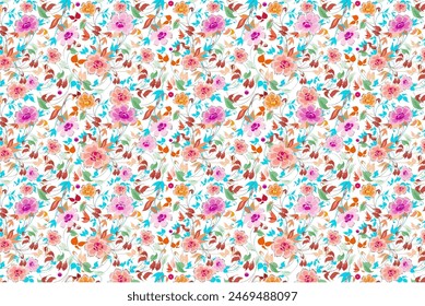 small-scale flower. Millefleurs. Liberty style. Floral seamless background for textile, fabric, covers, manufacturing, wallpapers, print, gift wrap and scrapbooking.