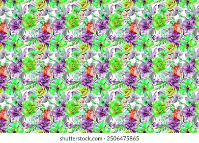 Kleine Blumen mit einem einfachen, bezaubernden Muster. Kreuzmillefleure. Blumennahtloser Hintergrund für Scrapbooking, Geschenkverpackung, Tapete, Textil- oder Bucheinbände und Herstellung.