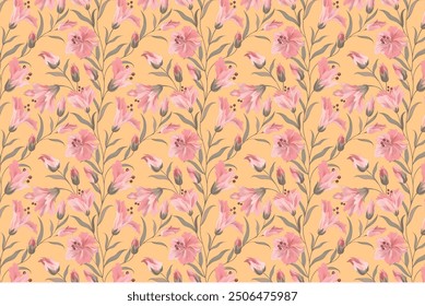 Flores de escala Pequeña con un patrón simple y adorable. Millefleurs cruzados. Fondo floral sin fisuras para scrapbooking, envoltura de regalo, Fondo de pantalla, textil o cubiertas de libro, y la fabricación.