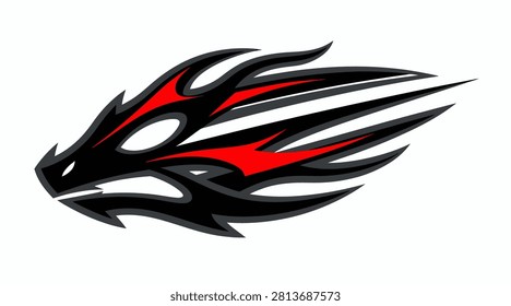 Small-scale powerful flame graphic for detailed vehicle customization projects.