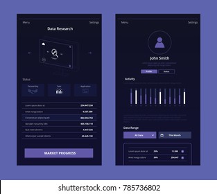Smaprthone UI UX Application Infographics Data. Vector Illustration
