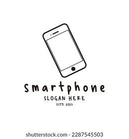 Smarphone Icon Vintage Simple Line Art