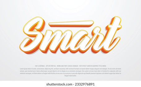 Smart 3d style editable text effect