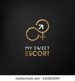 Smart and abstract escort logo design. Vector image.