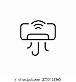 smart ac control icon sign vector