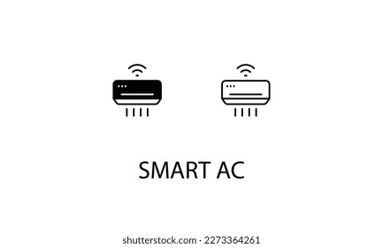 Ilustración de diseño de doble icono de CA inteligente