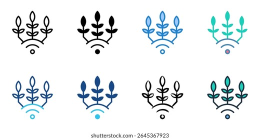 Smart Agriculture icon set multiple style collection 
