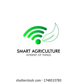 Smart Agriculture Logo Icon For Startup Farming Company With Internet Of Things Database Technology