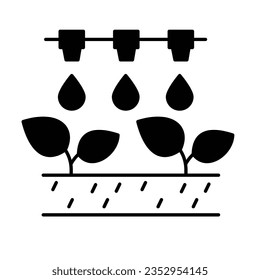 Icono de vector de agricultura inteligente que puede fácilmente modificar o editar


