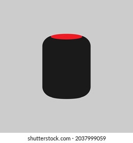 Smart ai assistant black red logo icon 