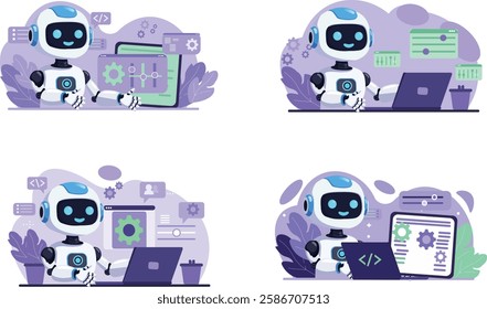 A smart AI assistant managing tasks and providing solutions in an interactive digital space