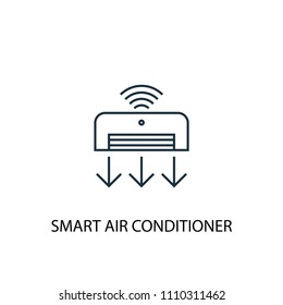 Smart Air Conditioner concept line icon. Simple element illustration. Smart Air Conditioner concept outline symbol design from Smart home set. Can be used for web and mobile UI/UX
