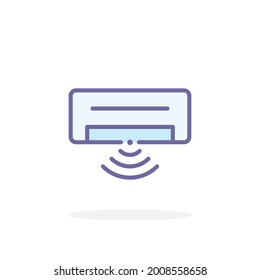 Smart air conditioner icon in filled outline style. For your design, logo. Vector illustration.