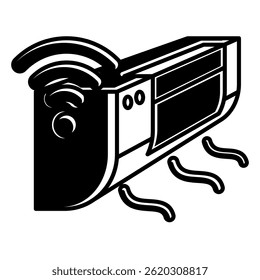 Smart Air Conditioner icon represented by Smart Air Conditioner Black Filled style.