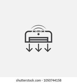 Smart Air Conditioner icon. Simple element illustration. Smart Air Conditioner symbol design from Smart home collection. Can be used for web and mobile.