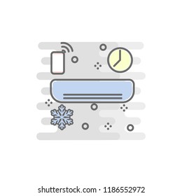 smart air conditioning colored icon. Element of colored smart technology icon for mobile concept and web apps. Color smart air conditioning icon can be used for web and mobile