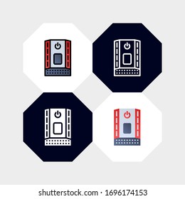Smart Air Purifier Icon Logo Vector Illustration. with four styles, outline, filled outline, flat and glyph. template for website and company