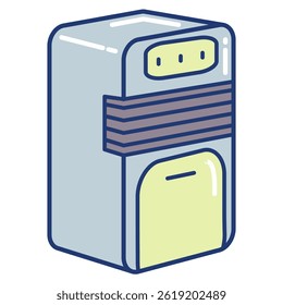 Smart Air Purifier icon represented by Automatic Air Purifier Lineal Color style.