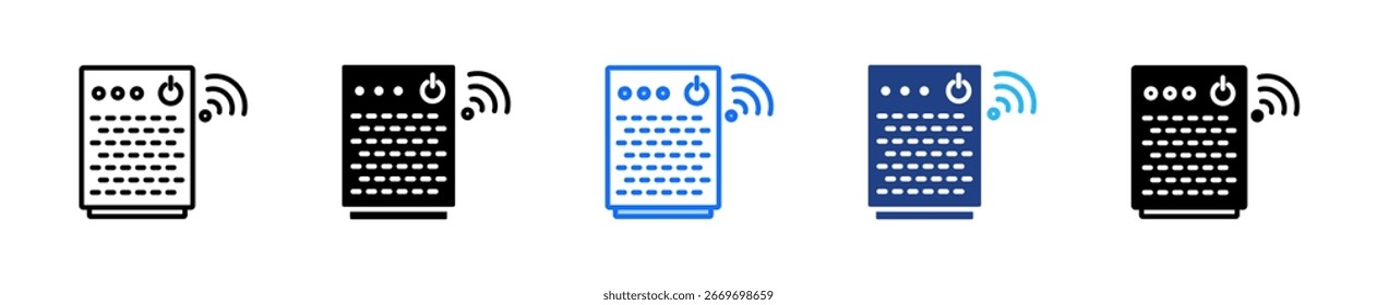 Smart Air Purifier Icon Set Multiple Style Collection