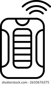 Smart Air Purifier Vector Line Icon Design