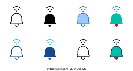 smart alarm icons set multiple style vector collection. 
