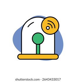 Ilustração de estoque de vetor de ícone de sistema de alarme inteligente
