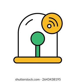 Sistema de alarma inteligente Icon Vector Ilustración de stock