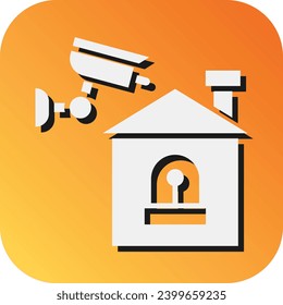 Smart Alarm Vector Glyph Gradient Background Icon For Personal And Commercial Use.
