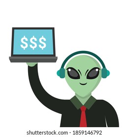 Smart Alien With Succes Internet Marketer