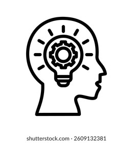 Smart Analytics Line Vector Illustration On White Background.