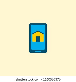 Smart app icon flat element. Vector illustration of smart app icon flat isolated on clean background for your web mobile app logo design.