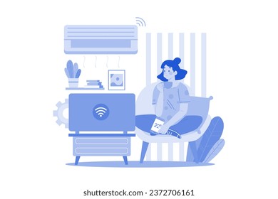 Smart Appliances Illustration concept on white background