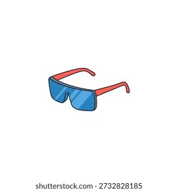 Ícone de óculos inteligentes AR, ilustração vetorial de óculos de realidade aumentada, tecnologia de sobreposição de lente digital