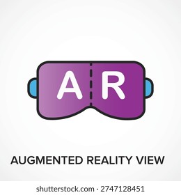 Smart AR Headset Icon – Augmented Reality Technology Illustration